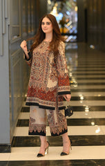 Digital printed Brown co-ord